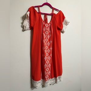 Ya Los Angeles Blood Orange Boho Dress